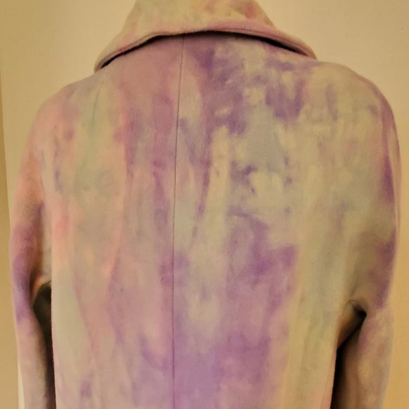 Cashmere pea Coat navy pink white ivory purple blue 10 12 14 16 Large plus - Picture 10 of 14